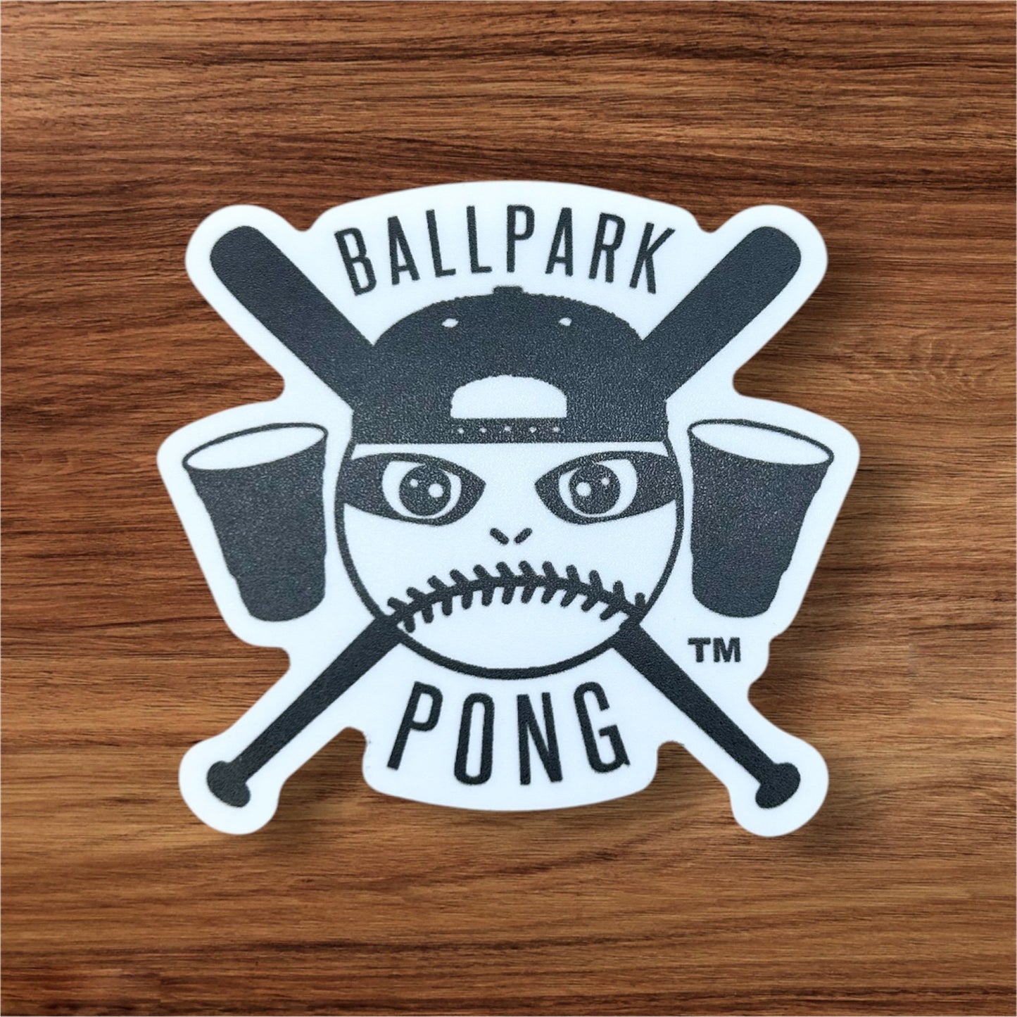 Ballpark Pong Vinyl Sticker (2.5" High)